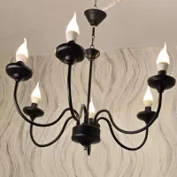 لوستر ۶شاخه  مدرن|لوستر و چراغ آویز|فردیس, فردیس|دیوار