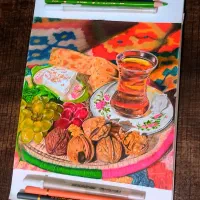 آموزش نقاشی مداد رنگی