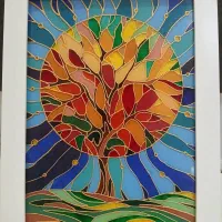 تابلو ویترای نقاشی روی شیشه