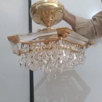 دو عدد لوستر  کریستال چک