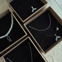 نقره ۹۲۵ دستساز ، گردنبند، دستبند و پلاک مینیمال