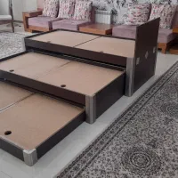 تخت کمجا ، سه تایی کشویی زیر هم با چرخ مخفی|تخت و سرویس خواب|مشهد, صیاد شیرازی|دیوار