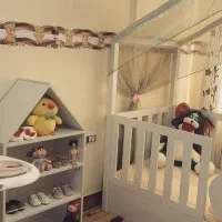 تخت و پاتختی کلبه ای