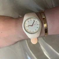 ساعت مچی ژله ای هلویی صورتی رنگ