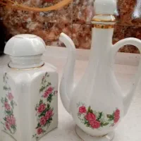 گلابدان وچای دان گل سرخی