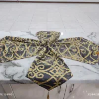 رو میزی چهار تیکه با بهترین جنس پارچه مخمل|پرده، رانر، رومیزی|تهران, جنت‌آباد مرکزی|دیوار
