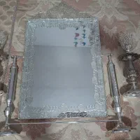 آینه شمعدان ملیله کاری|صنایع دستی و سایر لوازم تزئینی|ابریشم, |دیوار