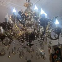 لوستر برنجی 6 شاخه 12 شعله|لوستر و چراغ آویز|تهران, منیریه|دیوار