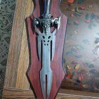 شمشیر تزیینی و دکوری استیل با صفحه چوبی