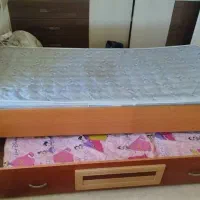 تخت یک نفره (دو نفره کشویی) mdf|تخت و سرویس خواب|نوشهر, |دیوار