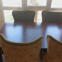 شش عددصندلی جنس محکم و سالم همراه میز ۱۵۰ در ۹۰|میز و صندلی غذاخوری|تهران, جنت‌آباد مرکزی|دیوار
