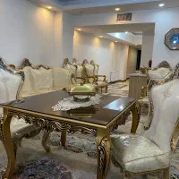 سرویس مبل سفارشی تمام راش+میزناهارخوری+ویترین|مبلمان خانگی و میز عسلی|تهران, استاد معین|دیوار
