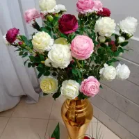 گلدان با گل های مصنوعی خارجی|گل مصنوعی|ورامین, ورامین|دیوار