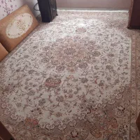 فرش ۱۲ متری ماشینی زمینه کرم