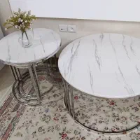 جلو مبلی وسه عدد عسلی فلزی مدل استندی