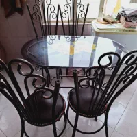 میز نهار خوردی چهار نفره فلزی