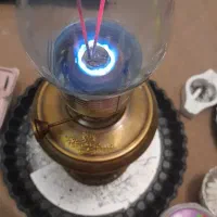 چراغ گردسوز برنجی|کلکسیون اشیاء عتیقه|گنبد کاووس, |دیوار