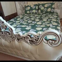 تخت خواب ۲نفره چوب گردو همراه خوشخواب|تخت و سرویس خواب|گلبهار, شهر جدید گلبهار|دیوار