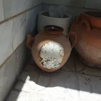 گلدان سفالی قوری شکل