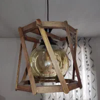لوستر چوبی|لوستر و چراغ آویز|چهارباغ, |دیوار