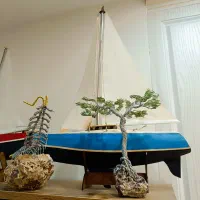 مجسمه سیمی درخت و سنگ عقیق سلیمانی|صنایع دستی و سایر لوازم تزئینی|محمدشهر, ولدآباد|دیوار