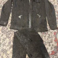 کت وشلوار جین زغالی