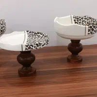 سرویس پذیرایی سرامیک دستساز مزین به طلا ۱۴عیار