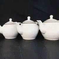 قوری 3 عددی طرح گلبرگ و کیارش چینی نفیس|قوری، کتری، قهوهساز دستی|بندر انزلی, کارآموزی|دیوار