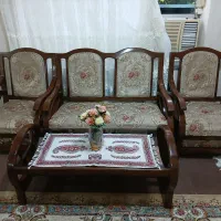 فروش مبلمان 8 نفره با میز پذیرائی،میز عسلی و کوسن|مبلمان خانگی و میز عسلی|پره‌سر, |دیوار