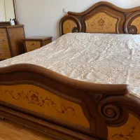 ست تخت خواب تمام چوب گردویی