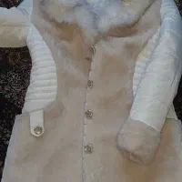 پالتو سفید شیری دخترانه