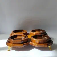 پایه طلایی برای ظروف قیمت اصلی تو توضیحات نوشتم|ظروف سرو و پذیرایی|میبد, |دیوار