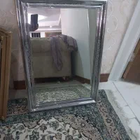 آینه قاب دار با قاب استیل و چوبی