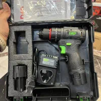 دریل شارژی متور براشلس ۱۲ ولت pap صنعتی چکشی دار