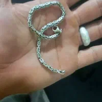 گردنبند زنجیر دستبند کرال نقره اویز یشم|جواهرات|کرمان, |دیوار