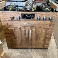 اجاق گاز ۵شعله طرح فر کابینتی فندک دار ام دی اف