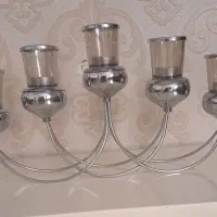 شمعدان ۵ شعله استیل رنگ ثابت دوتا موجوده|صنایع دستی و سایر لوازم تزئینی|اسلام‌شهر, شهرک سعیدیه|دیوار