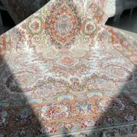 جفت فرش ۶متر ۶۰رج دستباف تبریز ۹۰٪ابریشم شرایطی|فرش|تهران, دریاچه شهدای خلیج فارس|دیوار