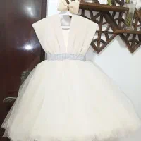 پیراهن عروس بچگانه همراه گیره مو