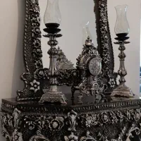 آینه کنسول جنس میز چوبی|بوفه، ویترین، کنسول|زرند, |دیوار