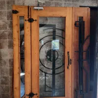 درب چوبی آنتیک چوب و فرفورژه