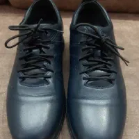 کفش چرم طبیعی مردانه رنگ سرمه ایی سایز ۴۲