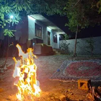 ویلا باغ بزرگ دنج با هیزم و آتش