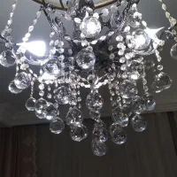 دو عدد لوستر برنجی۶ شاخه و ۵ شاخه دو طوقه