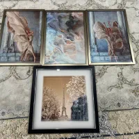 چهارعدد تابلو روش شیشه ای وکاملا سالم