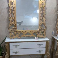 آینه و کنسول ام دی اف در حد نو قیمت ۴