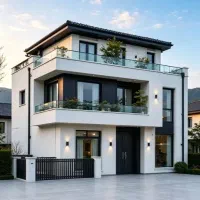 سنگ نمای سفید ترامیت میاندواب رو این ساختمانه