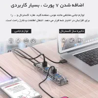 هاب ۷ پورت با پورت آداپتور ORICO F7U-U3|قطعات و لوازم جانبی رایانه|یاسوج, |دیوار