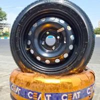 لاستیک Giti 165/60/14  درحد نو و رینگ پژو 206 نو
