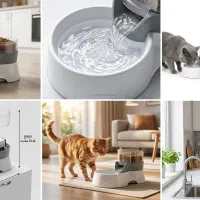 ظرف غذا و آبنمای برقی سگ و گربه (قیمت‌قدیم)